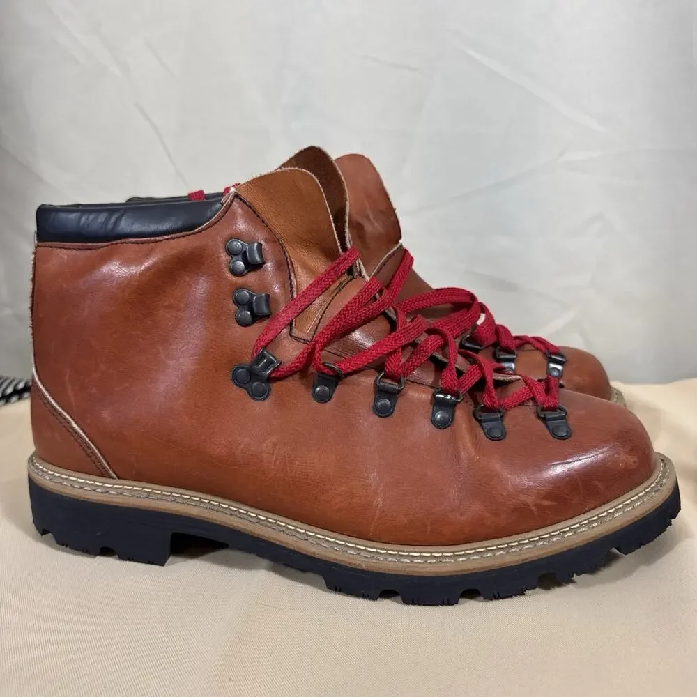Vintage Steel Toe Leather Work Boots Vibram Bottoms Heritage Sz 13 USA Made